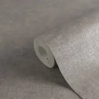 Uni-Tapete Stoffoptik Anthrazit Dunkle hochwertige...