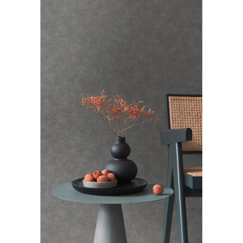 Vliestapete Leinenoptik Stahlblau moderne skandinavische Unitapete (KG-171759)