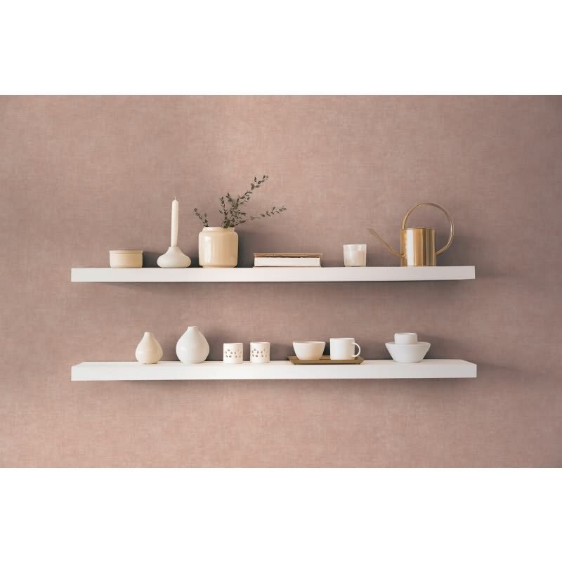 Tapete Stoffoptik Rosa Vliestapete strukturiert modern (KG-171762)