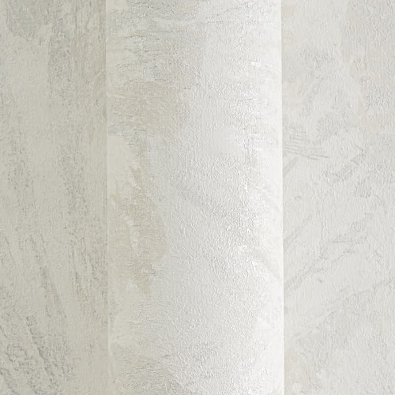 Struktur-Tapete mit 3D Fächermuster Weiß Hellgrau Vliestapete (KG-171768)