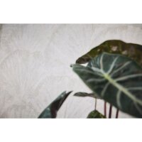 Struktur-Tapete mit 3D F&auml;chermuster Wei&szlig;...