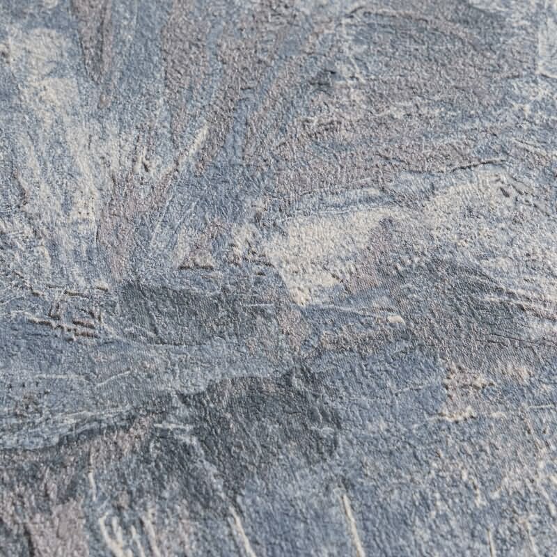 Fächer-Tapete Blau Braun Grau Strukturierte 3D-Vliestapete (KG-171770)