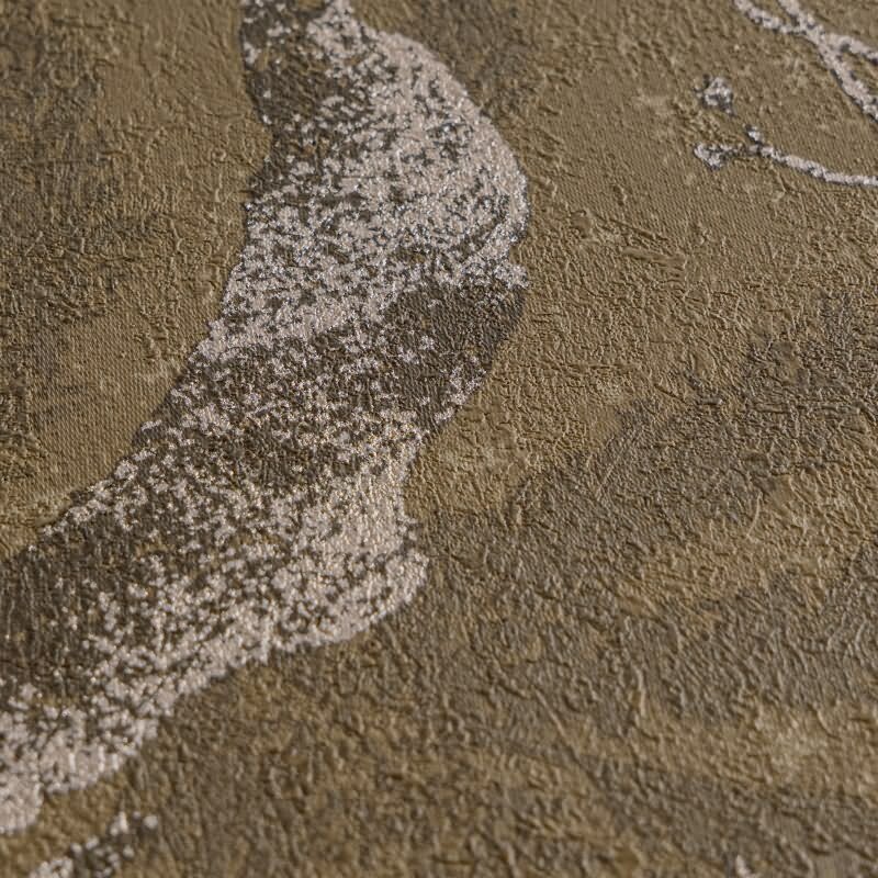 Tapete Dschungel Braun Metallic Naturmuster in Vintage Optik Vliestapete (KG-171779)