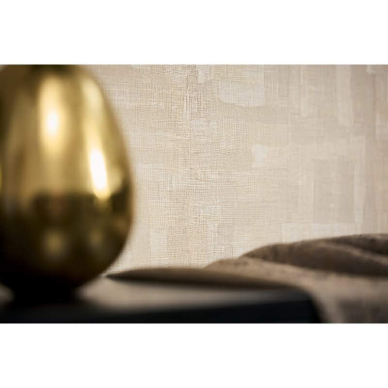Muster Strukturtapete mit Teppich-Leinenoptik Beige Creme Vliestapete (KG-171782)