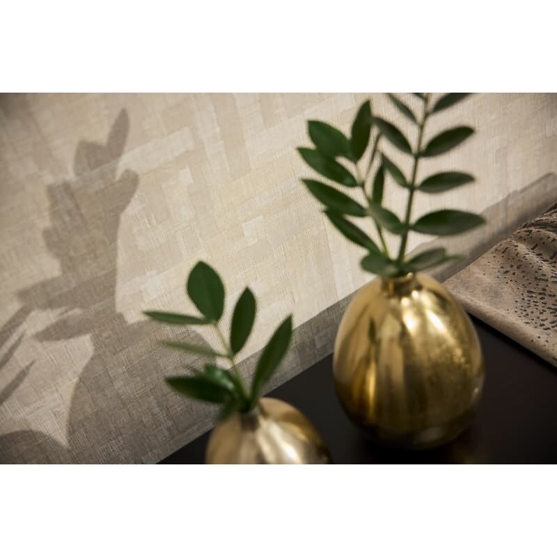 Muster Strukturtapete mit Teppich-Leinenoptik Beige Creme Vliestapete (KG-171782)