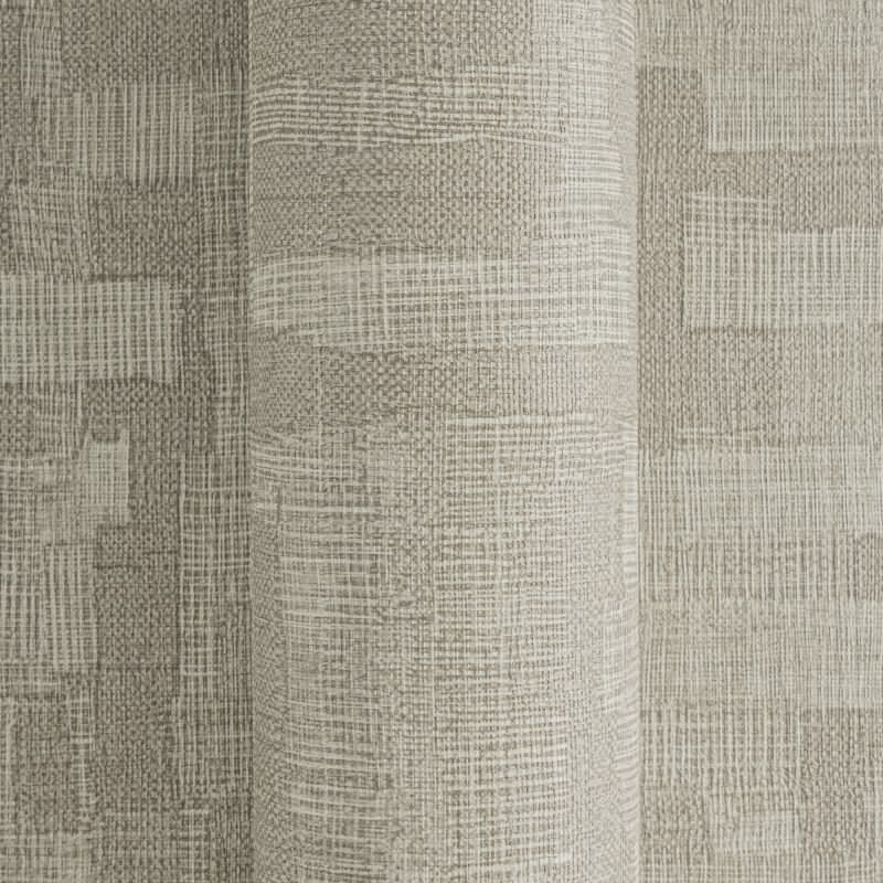 Mustertapete Grau Hellbraun Vintage Vliestapete Leinen-Stoffoptik (KG-171783)