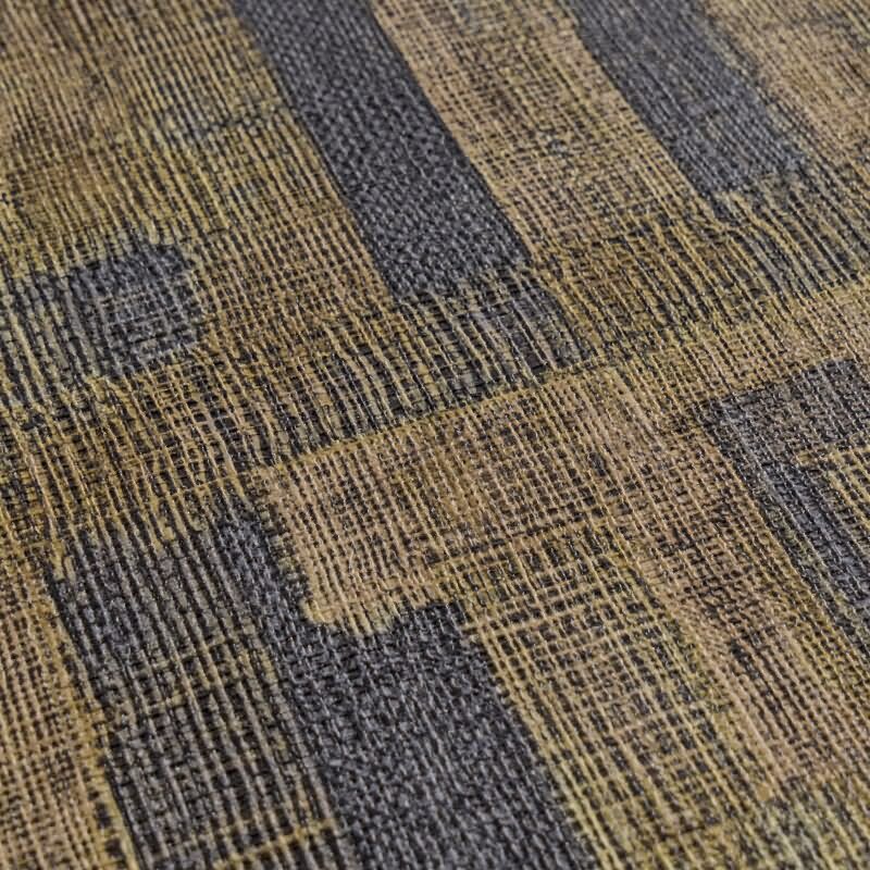 Stoffoptik Muster-Tapete mit Leinenstruktur Braun Grau Vliestapete Vintage (KG-171785)