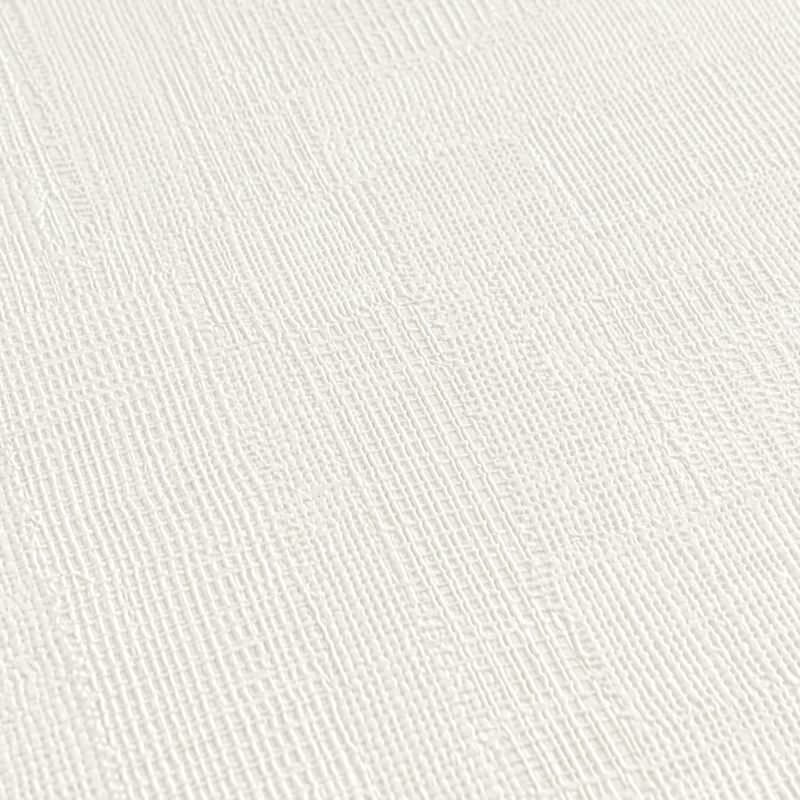 Muster-Vliestapete Stoffoptik Tapete mit Leinenstruktur Weiß Creme Vintage (KG-171786)