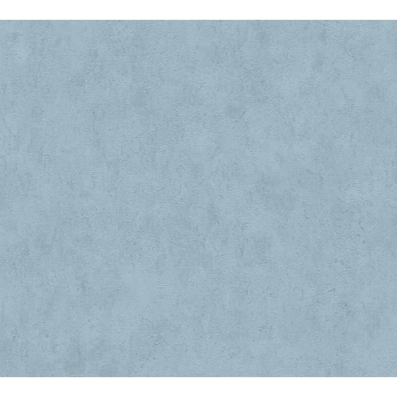 Unitapete in Putzoptik Blau Einfarbige Vlies-Tapete (KG-171789)