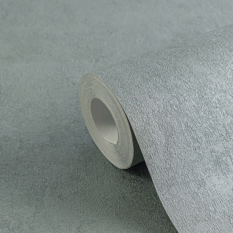 Vliestapete in Putzoptik Petrol Einfarbige Tapete Vliestapete Blau (KG-171790)