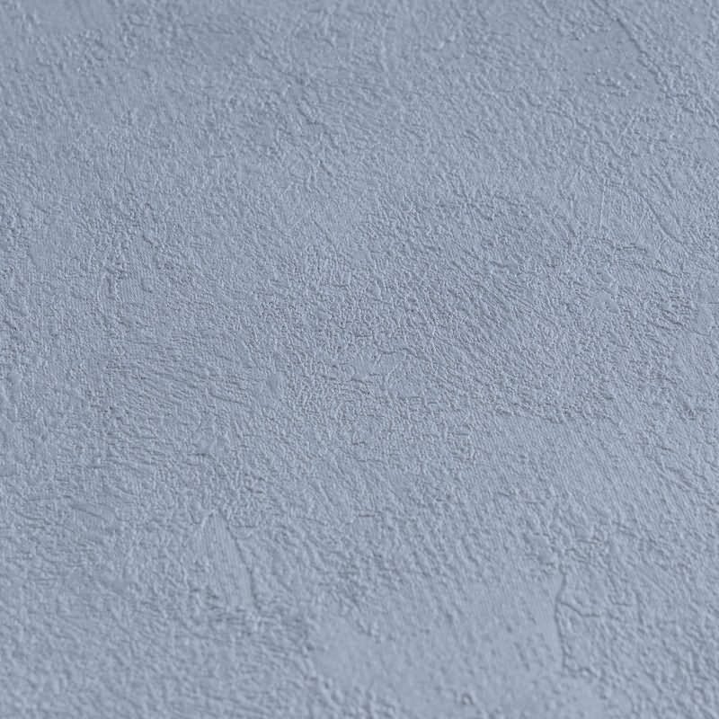 Tapete mit Putzoptik Blau Vintage Vliestapete einfarbig (KG-171791)
