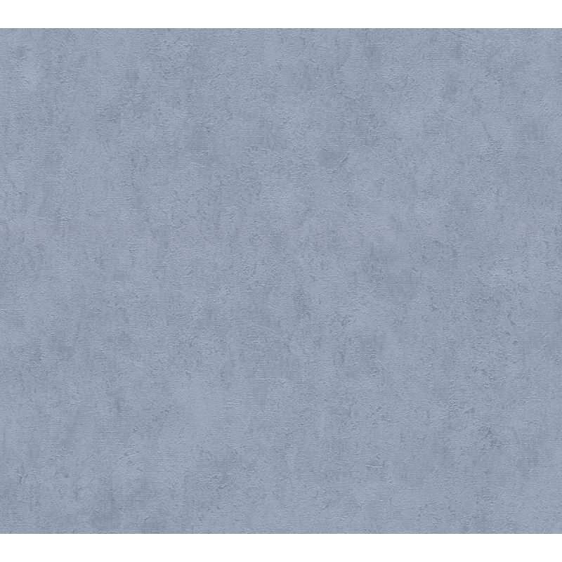Tapete mit Putzoptik Blau Vintage Vliestapete einfarbig (KG-171791)