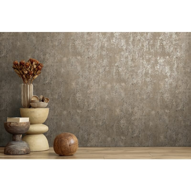 Tapete in Vintage Betonoptik Braun Grau Putzstruktur Vliestapete (KG-171796)
