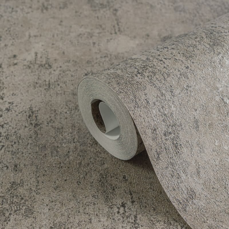 Tapete in Vintage Betonoptik Braun Grau Putzstruktur Vliestapete (KG-171796)
