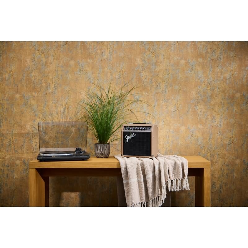 Vlies-Tapete in Rostoptik Braun Orange Metallic Used Look Strukturtapete (KG-171797)