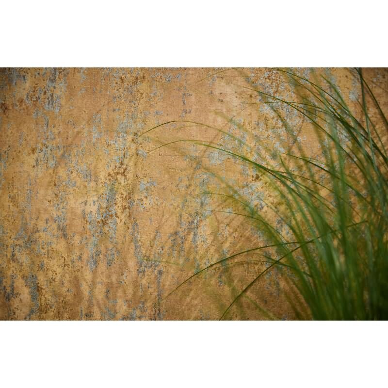 Vlies-Tapete in Rostoptik Braun Orange Metallic Used Look Strukturtapete (KG-171797)