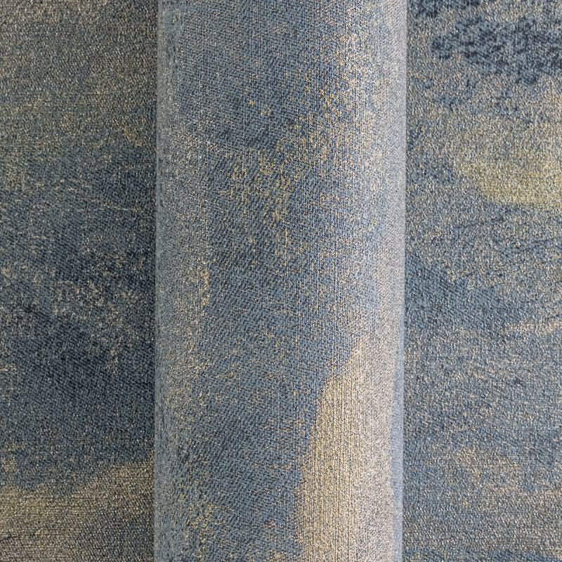 Muster-Tapete Dunkelblau Gold Metallic hochwertige moderne Vliestapete (KG-171803)