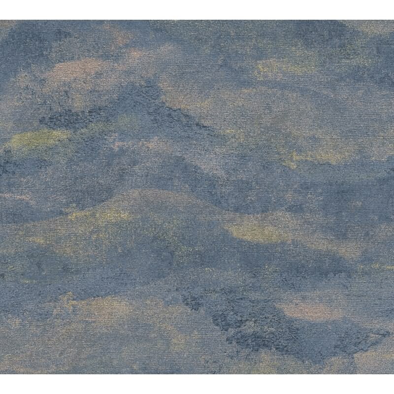 Muster-Tapete Dunkelblau Gold Metallic hochwertige moderne Vliestapete (KG-171803)