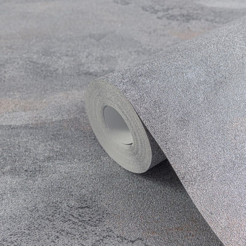 Wellen-Muster Tapete Grau Anthrazit Gold Metallic Luxus Vliestapete (KG-171804)