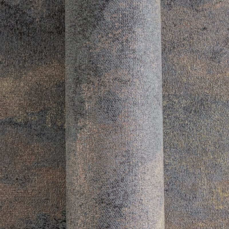 Mustertapete Wellen Schwarz Grau Metallic Gold Vitage Vliestapete (KG-171806)