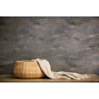 Mustertapete Wellen Schwarz Grau Metallic Gold Vitage...