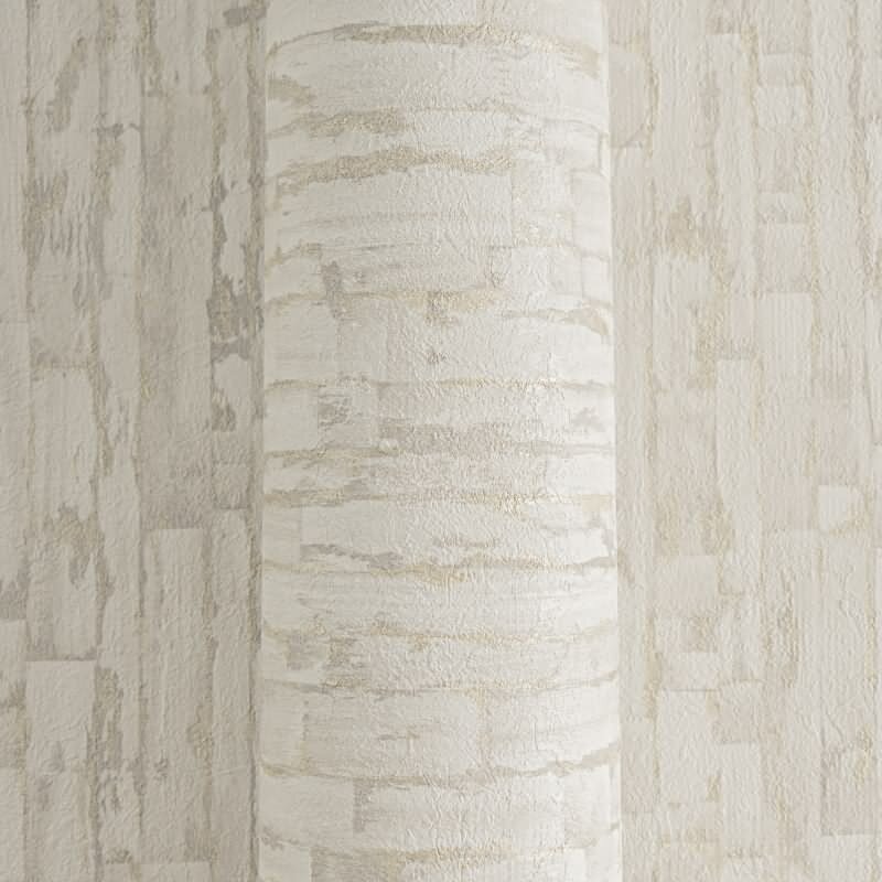 Vintage Mustertapete Creme Beige Gold Metallic Vliestapete 3D-Effekt (KG-171809)