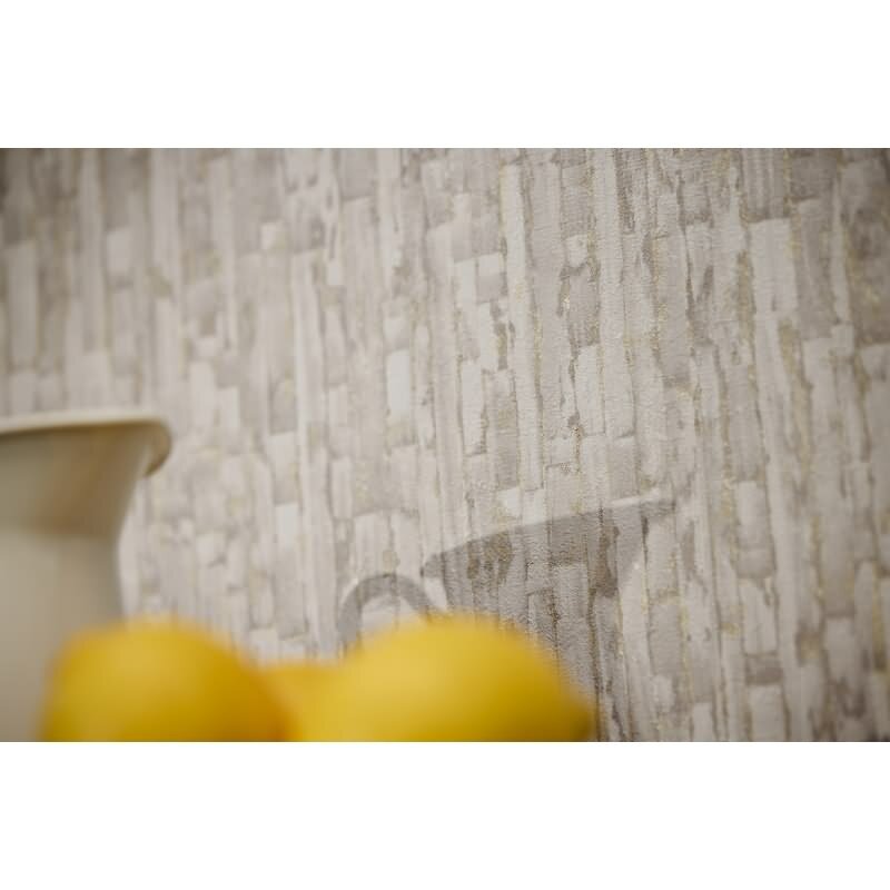 Tapete Grau Gold Metallic hochwertige Vintage Muster Vliestapete (KG-171810)