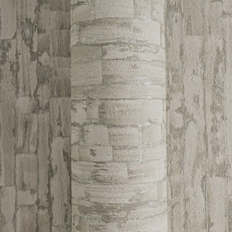 Mustertapete mit 3D Effekt Braun Grau Metallic Vliestapete modern (KG-171811)