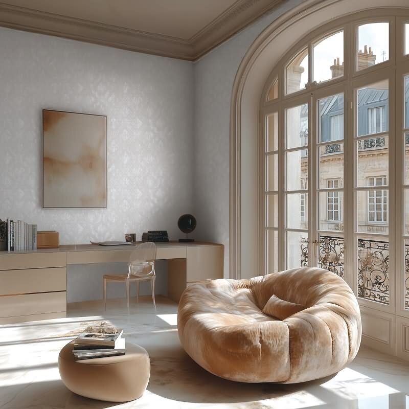 Luxus Ornament Barock Tapete Hellgrau Silber Metallic Vliestapete (KG-171816)