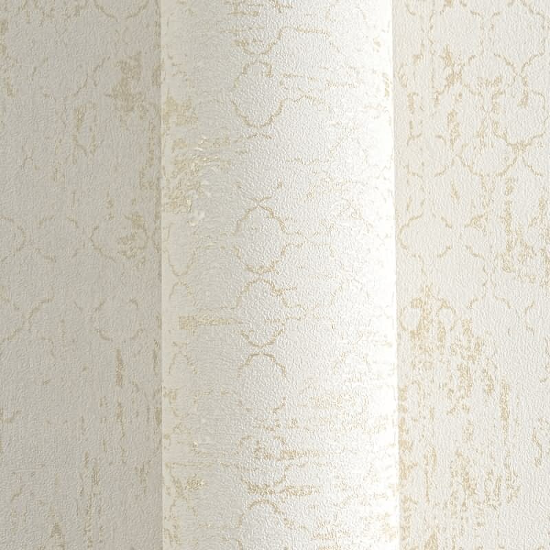 Barock Tapete Beige Gold Metallic Vliestapete mit Glanzstruktur Ornamenten (KG-171817)
