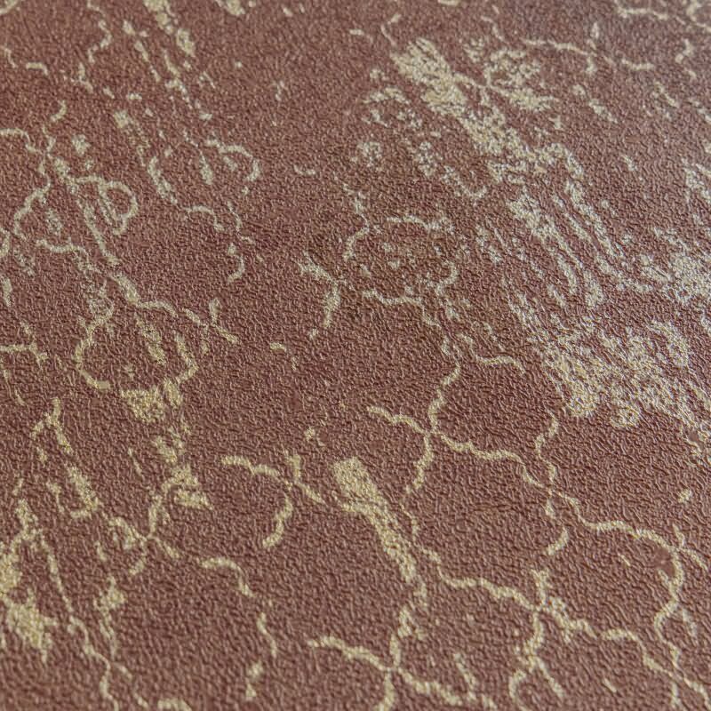 Barock Tapete Rot Gold Metallic Vliestapete mit Ornamenten in Vintage Look (KG-171818)