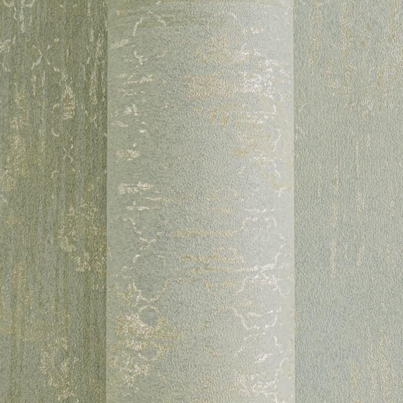 Ornament-Tapete Barock Mintgrün Gold Metallic Glänzende Vliestapete (KG-171820)