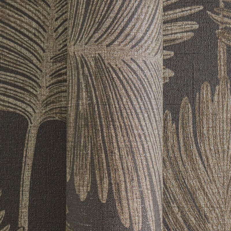 3D-Tapete Dschungel Dunkelbraun Beige Metallic hochwertige Vliestapete (KG-171826)