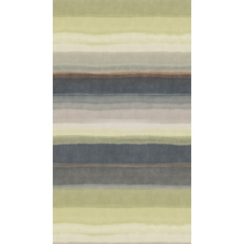 Fototapete Streifen Aquarell-Optik Grün Beige Design Muster Vliestapete (KG-171829)