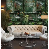 Fototapete 3D Gew&auml;chshaus Pflanzen Vintage Gr&uuml;n...