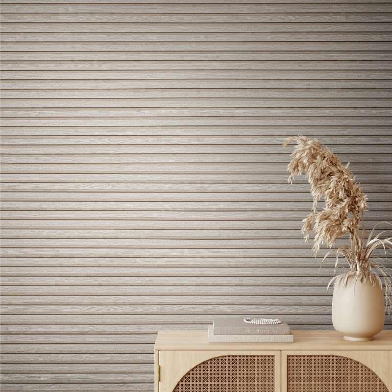 Tapete Holzpaneel Akustikpaneel Beige (1044644)