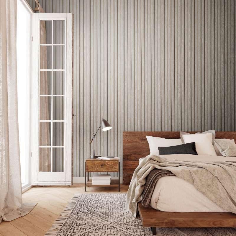 Tapete Holzpaneel Akustikpaneel Beige (1044644)