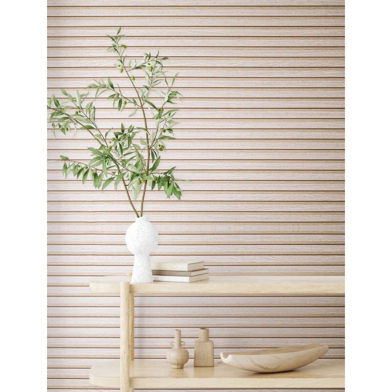 Tapete Holzpaneel Akustikpaneel Beige (1044644)