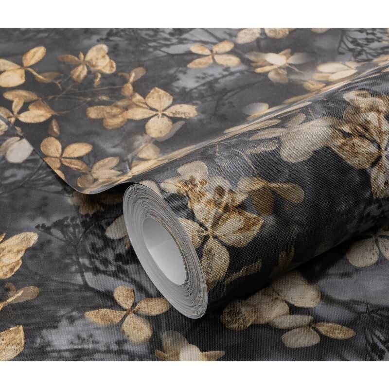 Tapete Schwarz, Anthrazit Erismann Vliestapete (KG-172046)