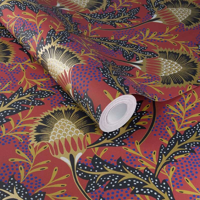 Tapete, Rot, Bordeaux Eijffinger Vliestapete (KG-172068)