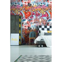 Fototapete Graffiti HipHop Streetart Bunt Jugendzimmer...