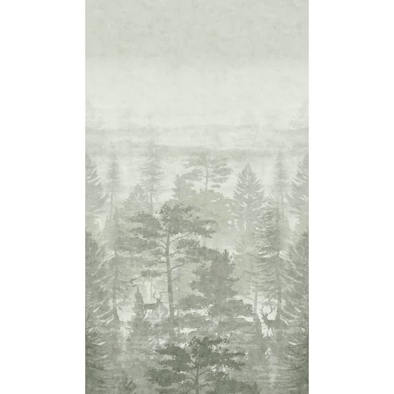 Wald Fototapete Grün Naturtapete Bäume Vliestapete für Kinderzimmer (KG-172161)