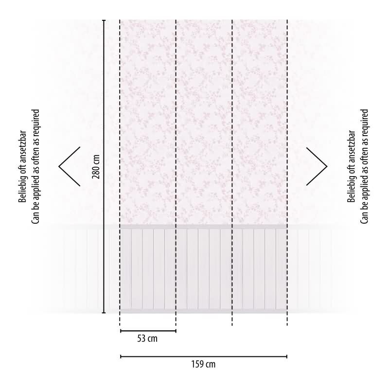 Fototapete Blumenmuster Rosa Vintage-Stil mit Holzpaneel Landhaus Vliestapete (KG-172167)