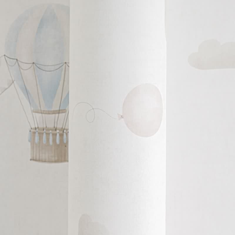 Kindertapete Junge Heißluftballons Rosa Blau Wolken Vliestapete Kinderzimmer Tapete (KG-172169)