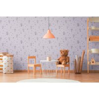 Kindertapete Hei&szlig;luftballons Grau Luftballons...