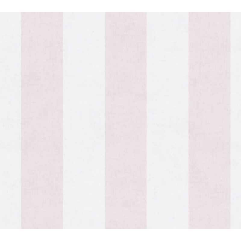 Tapete Kinderzimmer Mädchen Streifentapete Rosa Weiß Zarte Vliestapete mit Streifenmuster (KG-172172)