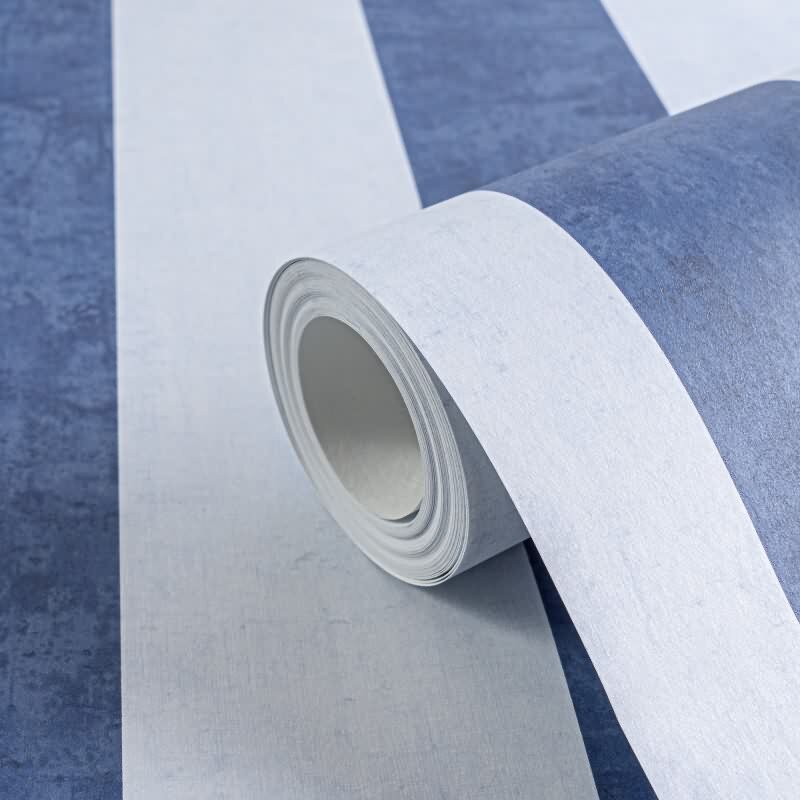 Vliestapete Kinderzimmer Jungen Streifentapete Blau mit kräftigen Streifen Maritimer Look (KG-172175)