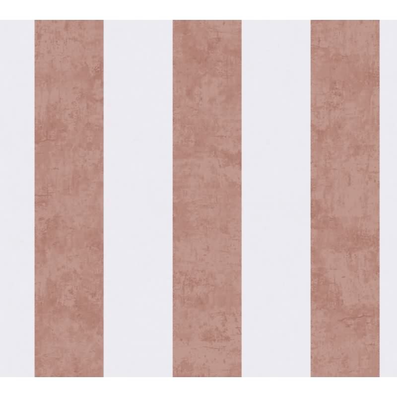 Kinderzimmer Streifentapete Rot Creme Vliestapete mit breiten Streifen Klassischer Look (KG-172176)