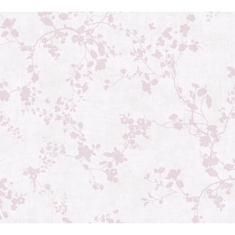 Florale Mustertapete Rosa Weiß Kinderzimmer Landhaus Blumentapete verspielt Vliestapete (KG-172177)