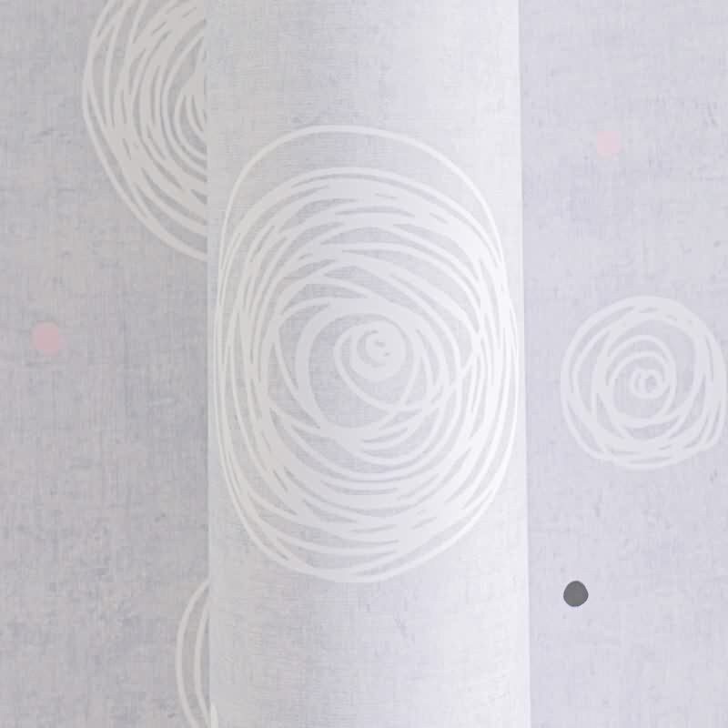 Kreis-Mustertapete Mädchen Kinderzimmer Grau Rosa Weiß Vliestapete modern verspielt Kindertapete (KG-172190)